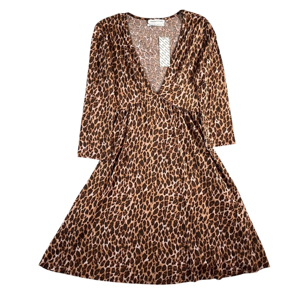 Urban Outfitters‎ NWT V-Neck Leopard Print Dress Size Small